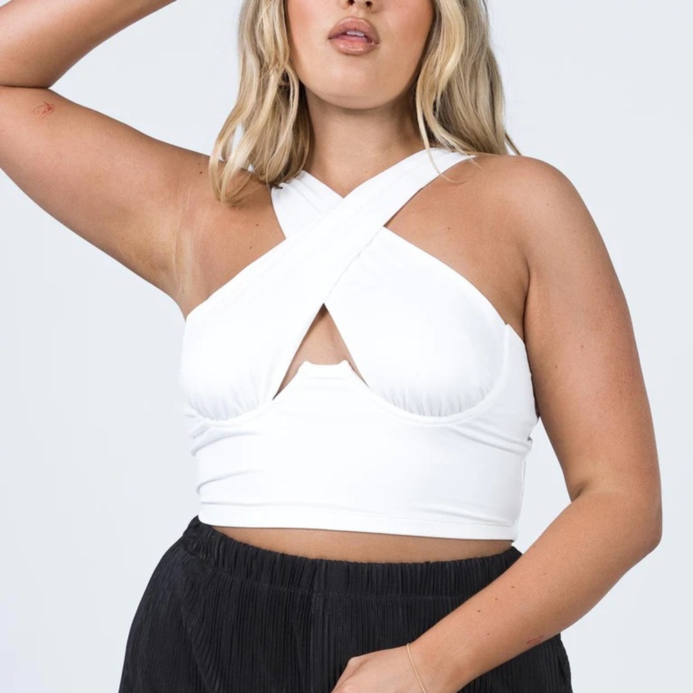Princess Polly Anita Top White NWOT